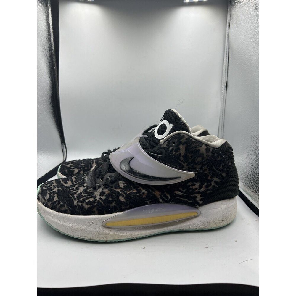 NIKE KD14 BLACK / MULTICOLOR BASKETBALL SNEAKERS CW3935-001 Men's Size 9